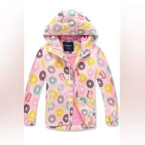 Colorful Donut Print Kids Windbreaker